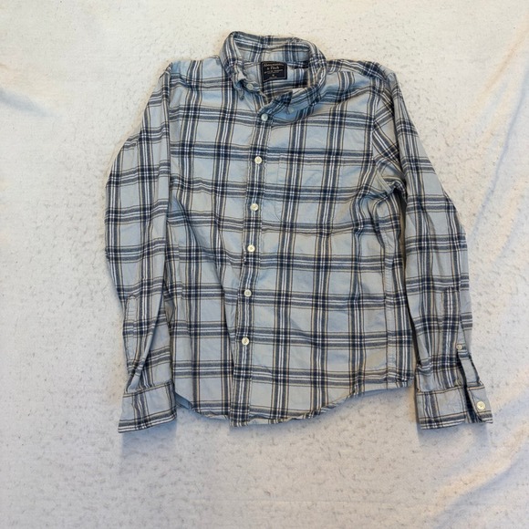 Abercrombie & Fitch Other - Abercrombie & Fitch Flannel Shirt Mens Medium Blue Plaid Long Sleeve Cotton